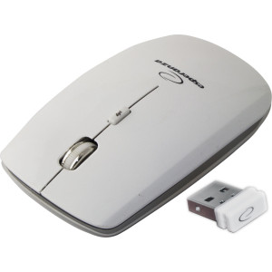 EM120W Trådlös 2,4 GHz 4D optisk USB-mus Saturn vit