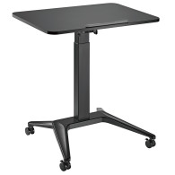 Mobil skrivbord laptopbord Maclean, svart, pneumatisk höjdjustering, 80x52cm, max 8kg, 109cm höjd, MC-453B