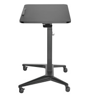 Mobil skrivbord laptopbord Maclean, svart, pneumatisk höjdjustering, 80x52cm, max 8kg, 109cm höjd, MC-453B