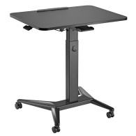 Mobil skrivbord laptopbord Maclean, svart, pneumatisk höjdjustering, 80x52cm, max 8kg, 109cm höjd, MC-453B
