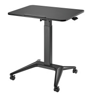 Mobil skrivbord laptopbord Maclean, svart, pneumatisk höjdjustering, 80x52cm, max 8kg, 109cm höjd, MC-453B