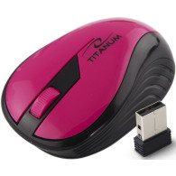 TM114P Trådlös 2,4 GHz 3D optisk USB-mus Rainbow rosa