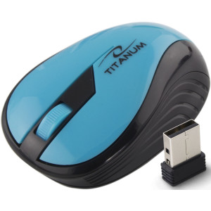 TM114T Trådlös 2,4 GHz 3D optisk mus USB Rainbow turkos