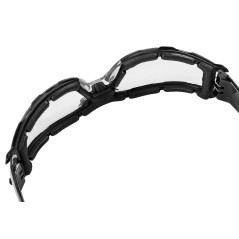 Skyddsglasögon med skumfoder, vita linser, motståndsklass FT.