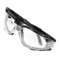 Skyddsglasögon med skumfoder, vita linser, motståndsklass FT.