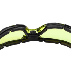 Skyddsglasögon med skumfoder, gula linser, motståndsklass FT.