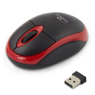 TM116R Trådlös 2,4 GHz 3D optisk USB-mus Vulture svart-röd