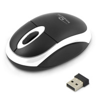 TM116W Trådlös 2,4 GHz 3D optisk USB-mus Vulture svartvit