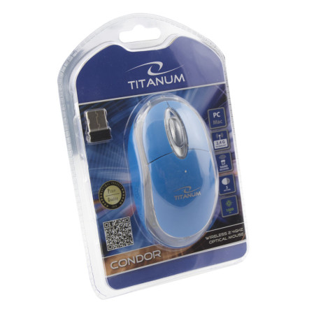 TM120B Trådlös 2,4 GHz 3D optisk USB-mus Condor blå