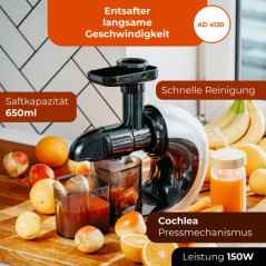 AD 4130 Långsam rotationspress - snigelmekanism för pressning