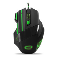 EGM201G Trådbunden spelmus 7D optisk USB MX201 Wolf grön