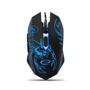 EGM203B Mysz przewodowa dla graczy 6D  optyczna USB MX203 Scorpio niebieska