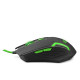 EGM205G Trådbunden spelarmus 6D optisk USB MX205 Fighter grön