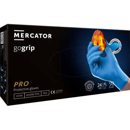 Nitrilhandskar blå mercator gogrip blue 50 stycken storlek xxl