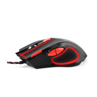 EGM401KR Trådbunden spelarmus 7D optisk USB MX401 Hawk svart-röd