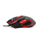 EGM401KR Trådbunden spelarmus 7D optisk USB MX401 Hawk svart-röd