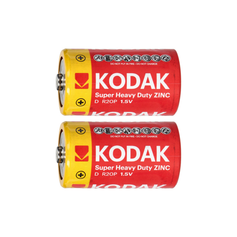 Batteri Kodak ZINC Super Heavy Duty D LR20, 2 st. folie