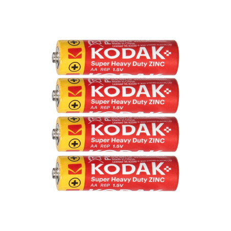 Batteri Kodak ZINC Super Heavy Duty AA LR6, 4 st. folie