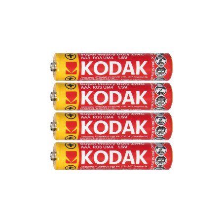 Batteri Kodak ZINC Super Heavy Duty AAA LR03, 4 st. folie | HandlaSmidigt.se