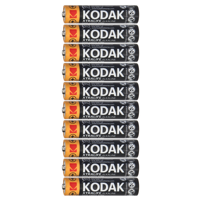 Batteri Kodak XTRALIFE Alkaline AAA LR03, 5+5 st.
