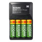 Laddare Kodak K620, 4xAA eller AAA + 4 st. uppladdningsbara AA-batterier 2100mAh
