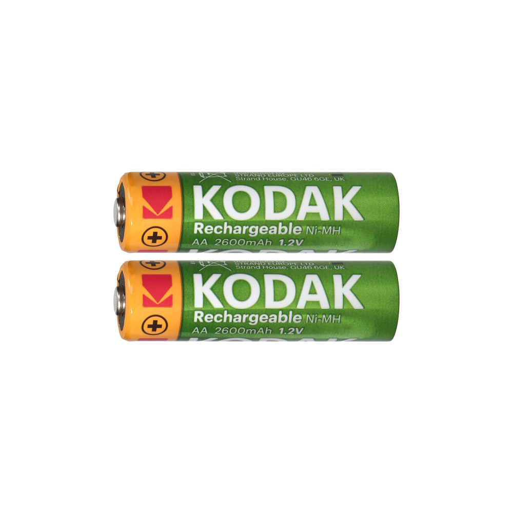 Uppladdningsbara batterier Kodak Ni-MH AA 2600mAh, 2 st. Uppladdningsbara batterier Kodak Ni-MH AA 2600mAh, 2 st.