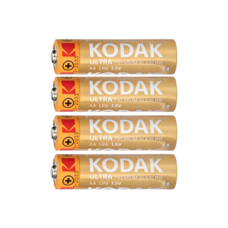 Batteri Kodak ULTRA Premium Alkaline AA LR6, 4 stycken.