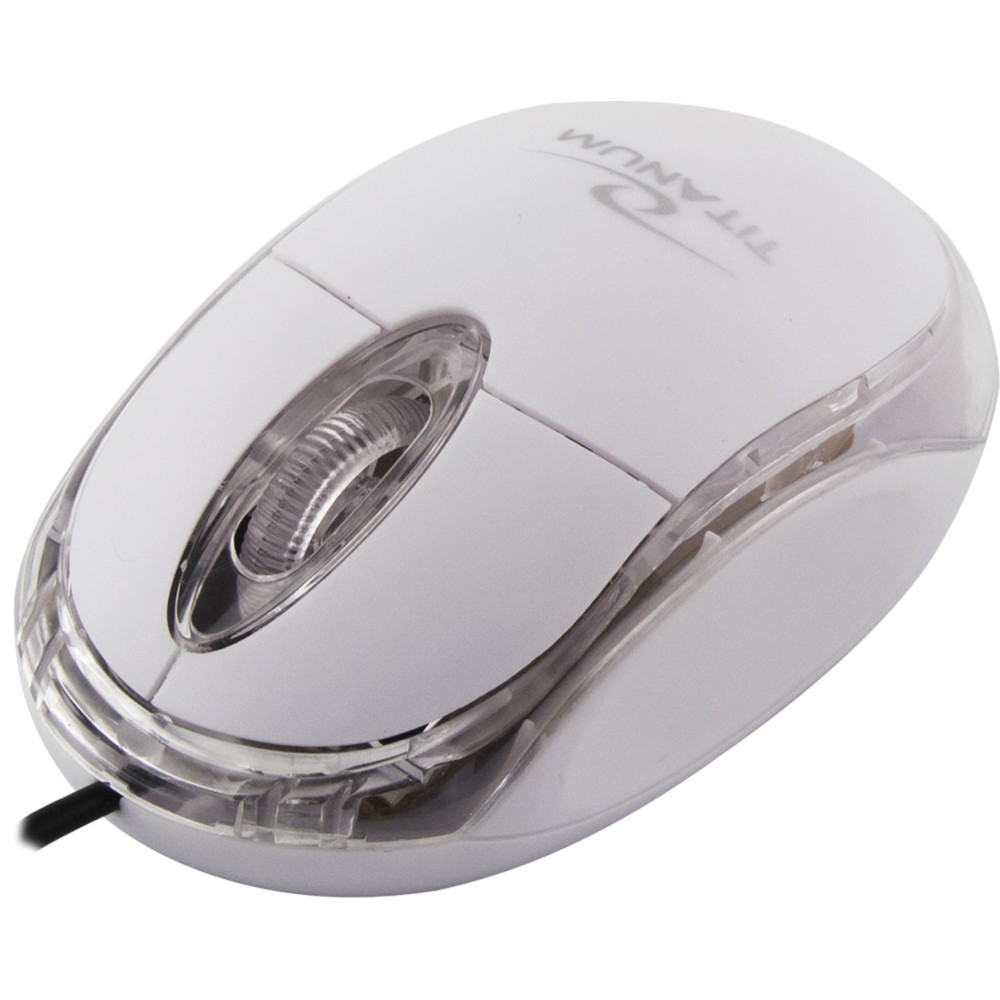 TM102W Mysz przewodowa 3D optyczna USB  Raptor biała Titanum