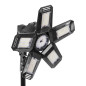 RIGEL LED set: hopfällbar 5-flügelige Werkstattlampe 55W + Stativ + Adapter