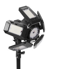 RIGEL LED set: hopfällbar 5-flügelige Werkstattlampe 55W + Stativ + Adapter | HandlaSmidigt.se