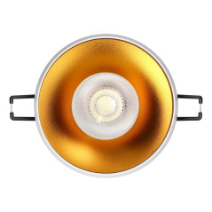 DORADO R, dekorativ ram för spotbelysning, GU10, rund, vit-guld | HandlaSmidigt.se