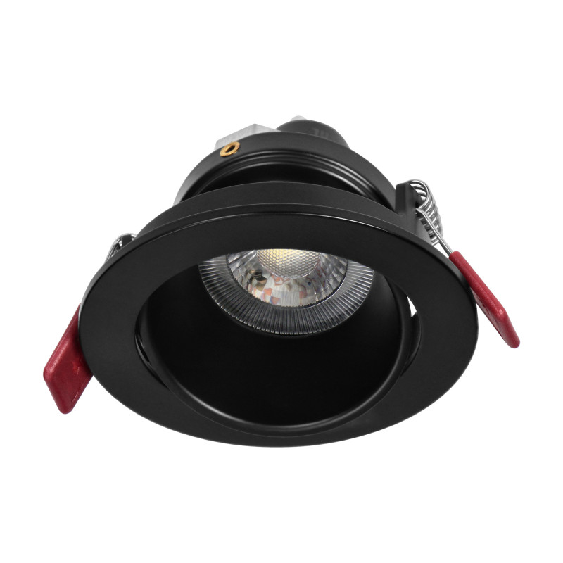 FONDI RC dekorativ ram för spotlights, MR16/GU10 max. 50W, rund, fast, aluminium, svart