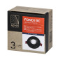FONDI RC dekorativ ram för spotlights, MR16/GU10 max. 50W, rund, fast, aluminium, svart