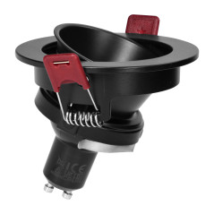 FONDI RC dekorativ ram för spotlights, MR16/GU10 max. 50W, rund, fast, aluminium, svart | HandlaSmidigt.se