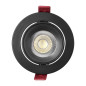 FONDI RC dekorativ ram för spotlights, MR16/GU10 max. 50W, rund, fast, aluminium, svart