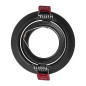 FONDI RC dekorativ ram för spotlights, MR16/GU10 max. 50W, rund, fast, aluminium, svart