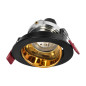 FONDI RC dekorativ ram för spotbelysning, MR16/GU10 max. 50W, rund, fast, aluminium, svart-guld