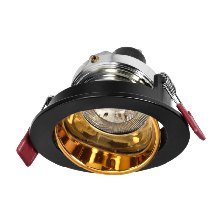 FONDI RC dekorativ ram för spotbelysning, MR16/GU10 max. 50W, rund, fast, aluminium, svart-guld