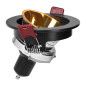 FONDI RC dekorativ ram för spotbelysning, MR16/GU10 max. 50W, rund, fast, aluminium, svart-guld