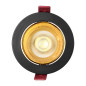 FONDI RC dekorativ ram för spotbelysning, MR16/GU10 max. 50W, rund, fast, aluminium, svart-guld