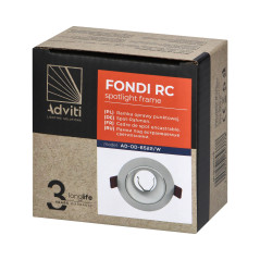 FONDI RC dekorativ ram för punktbelysning, MR16/GU10 max. 50W, rund, fast, aluminium, vit | HandlaSmidigt.se