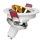 FONDI RC dekorativ ram för punktbelysning, MR16/GU10 max 50W, rund, fast, aluminium, vit-guld