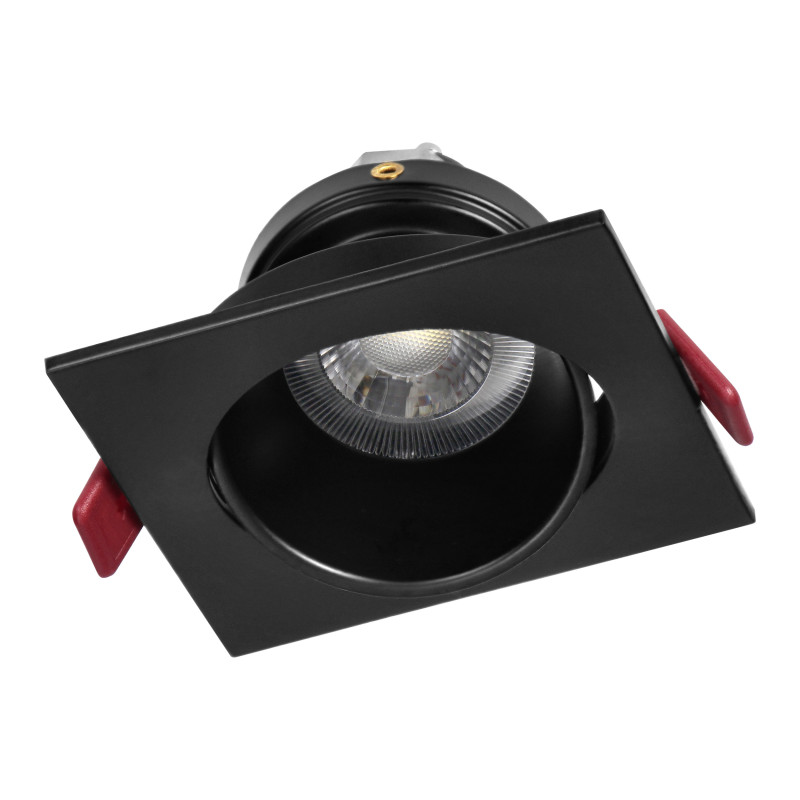 FONDI SC dekorativ ram för spotlights, MR16/GU10 max. 50W, kvadratisk, fast, aluminium, svart