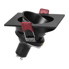 FONDI SC dekorativ ram för spotlights, MR16/GU10 max. 50W, kvadratisk, fast, aluminium, svart | HandlaSmidigt.se