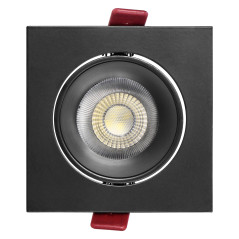 FONDI SC dekorativ ram för spotlights, MR16/GU10 max. 50W, kvadratisk, fast, aluminium, svart | HandlaSmidigt.se