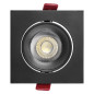 FONDI SC dekorativ ram för spotlights, MR16/GU10 max. 50W, kvadratisk, fast, aluminium, svart