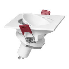 RAM FONDI dekorativ ram för spotbelysning, MR16/GU10 max. 50W, kvadratisk, fast, aluminium, vit | HandlaSmidigt.se