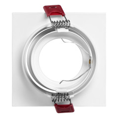 RAM FONDI dekorativ ram för spotbelysning, MR16/GU10 max. 50W, kvadratisk, fast, aluminium, vit | HandlaSmidigt.se