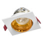 RAM FONDI dekorativ ram för punktbelysning, MR16/GU10 max 50W, kvadratisk, fast, aluminium, vit-guld