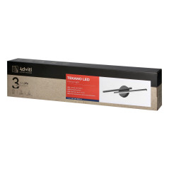 TEKANO LED 14W, spegellampa, 1540lm, 4000K, IP44, längd 55 cm, aluminium, svart | HandlaSmidigt.se
